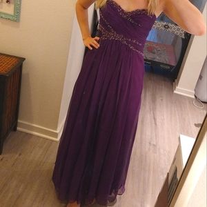 Purple bridesmaid or formal dress size 1/2